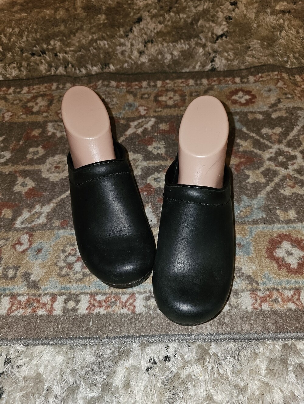 DANSKO 'Sonja' Professional Clogs/Mules Black Oiled Leather Size 6.5-7/37 NICE!